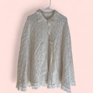 Unbranded Women's Cream and White Jumper